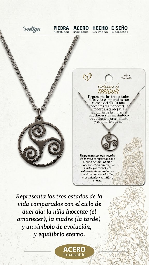 Collar Trisquel Acero Inoxidable