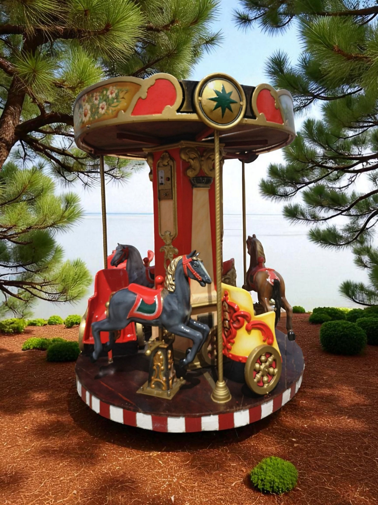 Mini Carrusel rojo infantil 