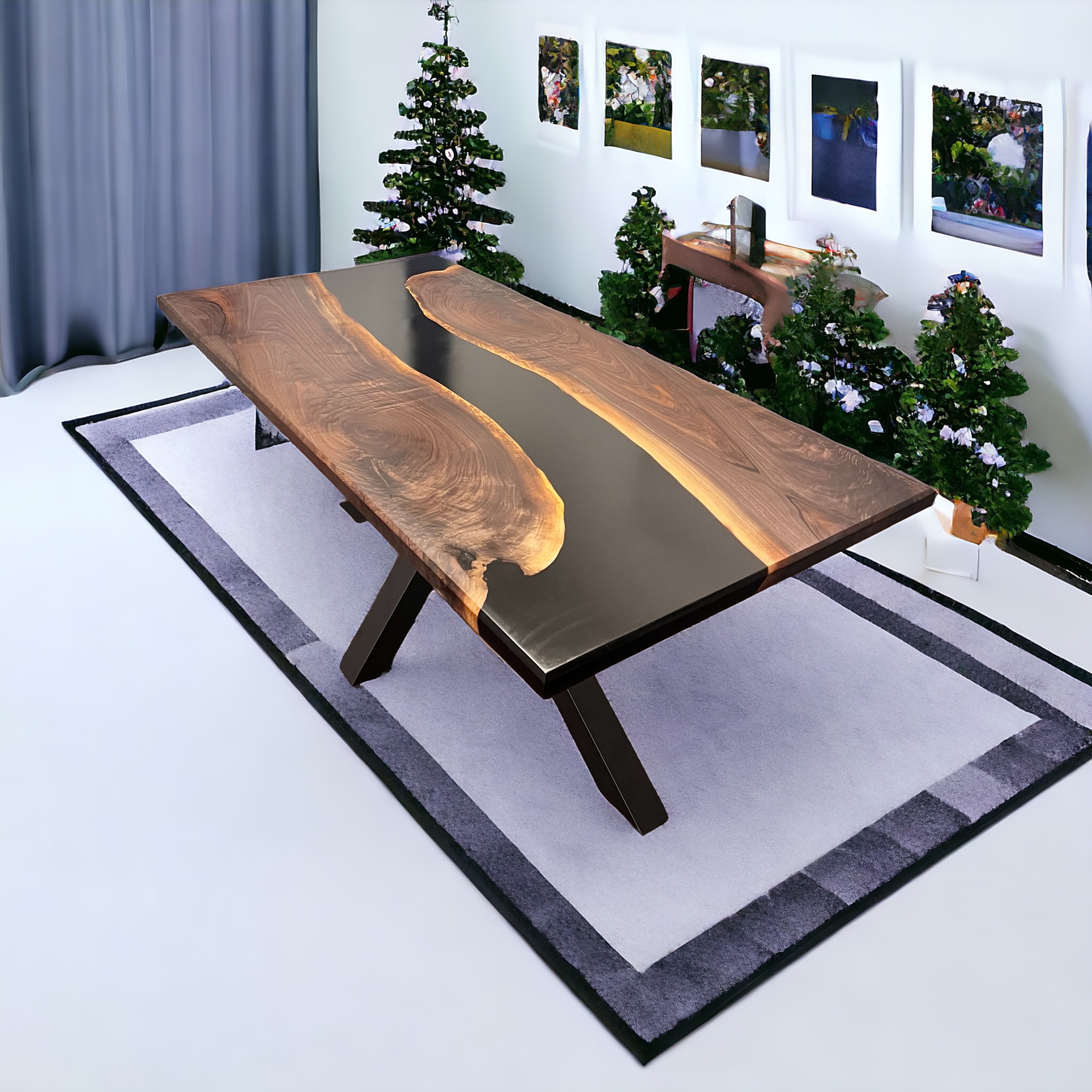 4x8 black walnut Dinning Table