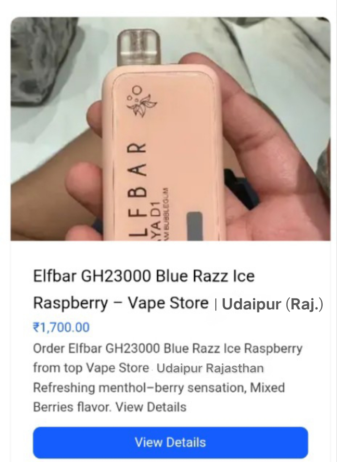 Elfbar GH23000 Blue Razz Ice Raspberry