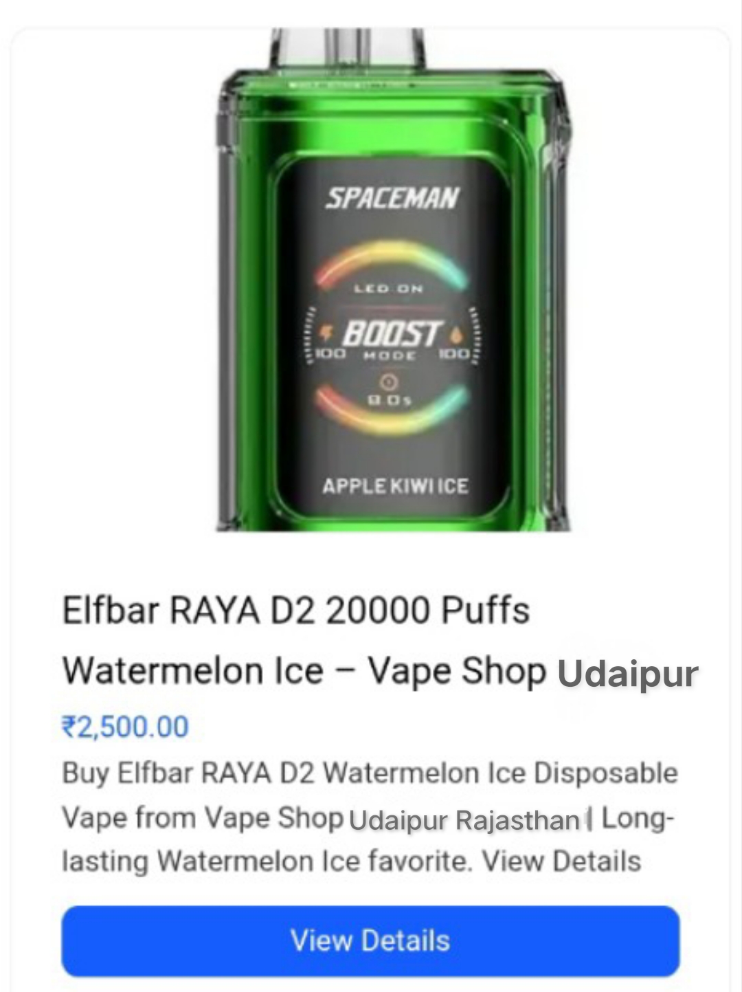 Elfbar RAYA D2 20000 Puffs Watermelon Ice