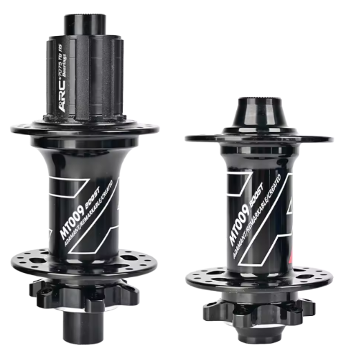 PAR DE MAZAS ARC / MT009 / 6 PERNOS / 32H / 148MM X 12 / 110MM X 15 / QR