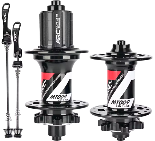 PAR DE MAZAS ARC / MT009 / 6 PERNOS / 32H / 135MM / 100MM / QR