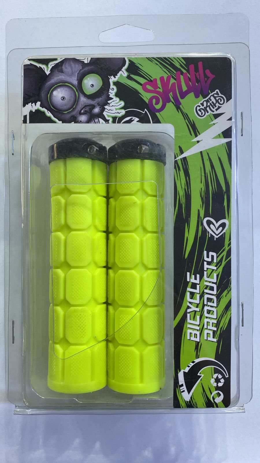 PUÑOS SKULL DE GOMA/ PERNADO/ CUADRADO/ AMARILLO