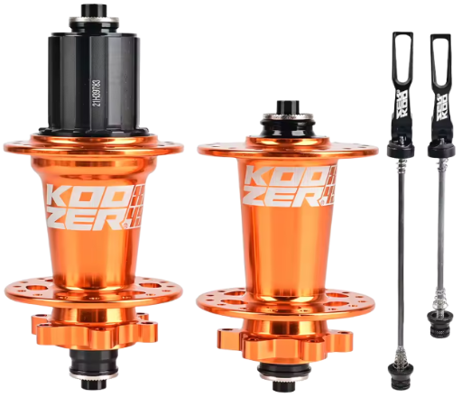 PAR DE MAZAS KOOZER / XM490 PRO / 6 PERNOS / 32H / 135MM / 100MM / QR