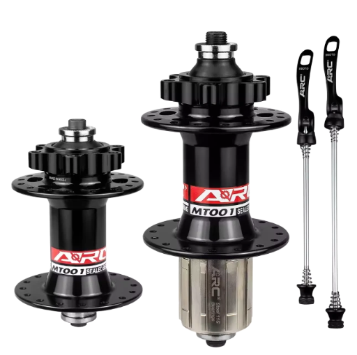 PAR DE MAZAS ARC / MT001 / 6 PERNOS / 32H / 135MM / 100MM / QR