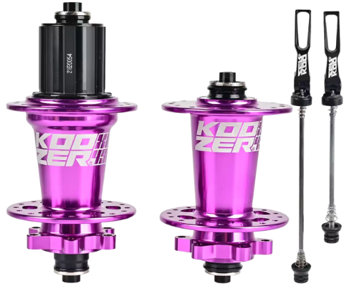 PAR DE MAZAS KOOZER / XM490 PRO / 6 PERNOS / 32H / 135MM / 100MM / QR