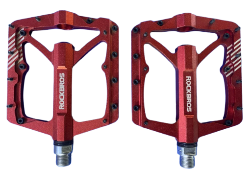 PEDAL ROCKBROS / ALUMINIO / PLATAFORMA / ROJO