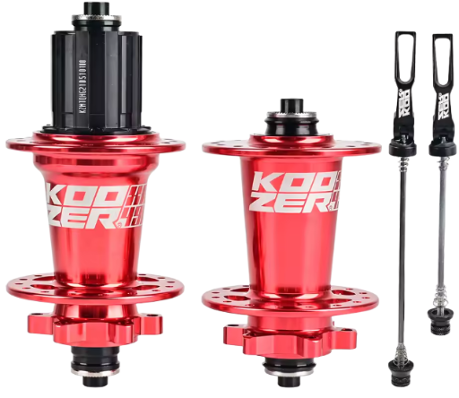 PAR DE MAZAS KOOZER / XM490 PRO / 6 PERNOS / 32H / 135MM / 100MM / QR