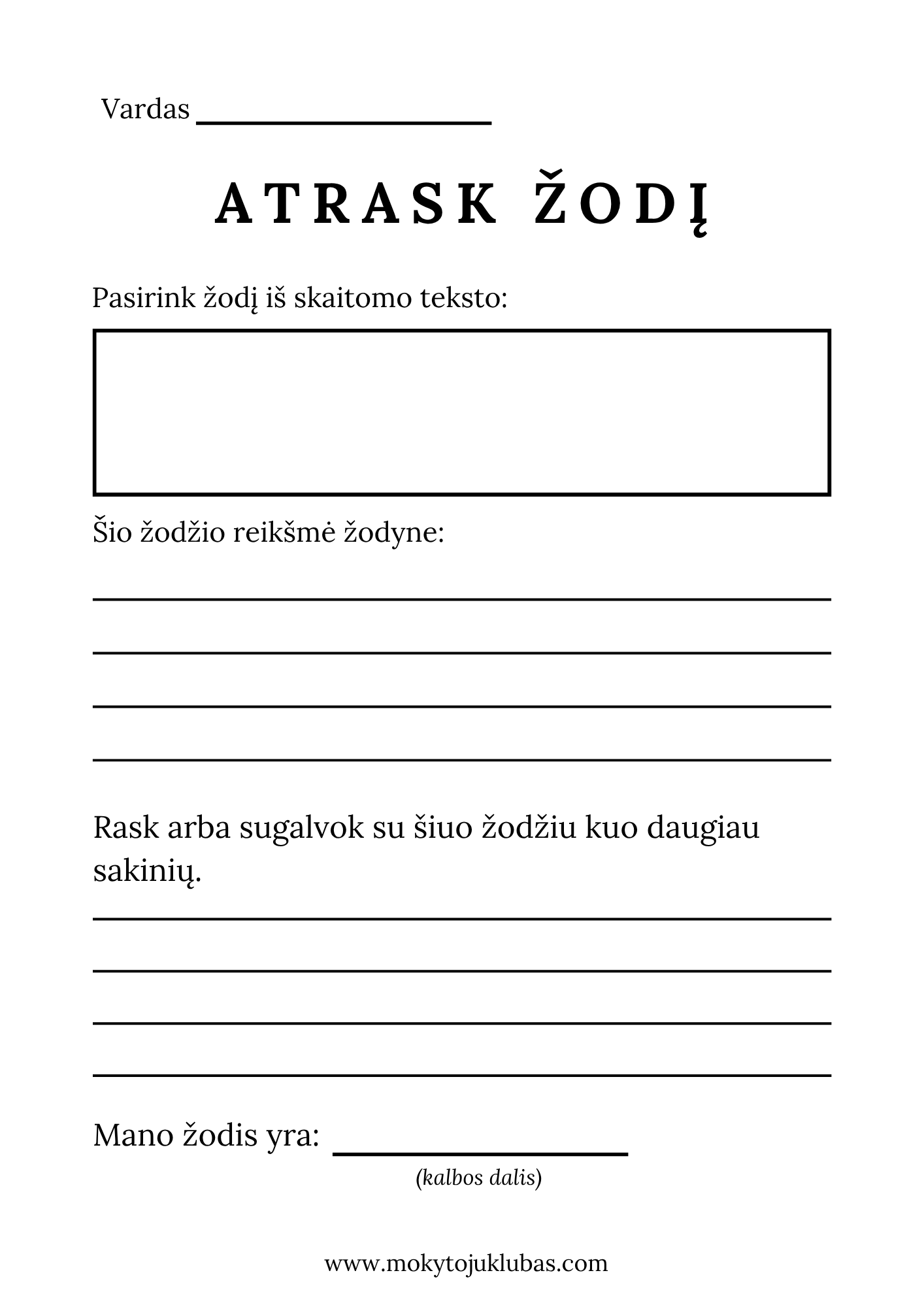 Atrask žodį