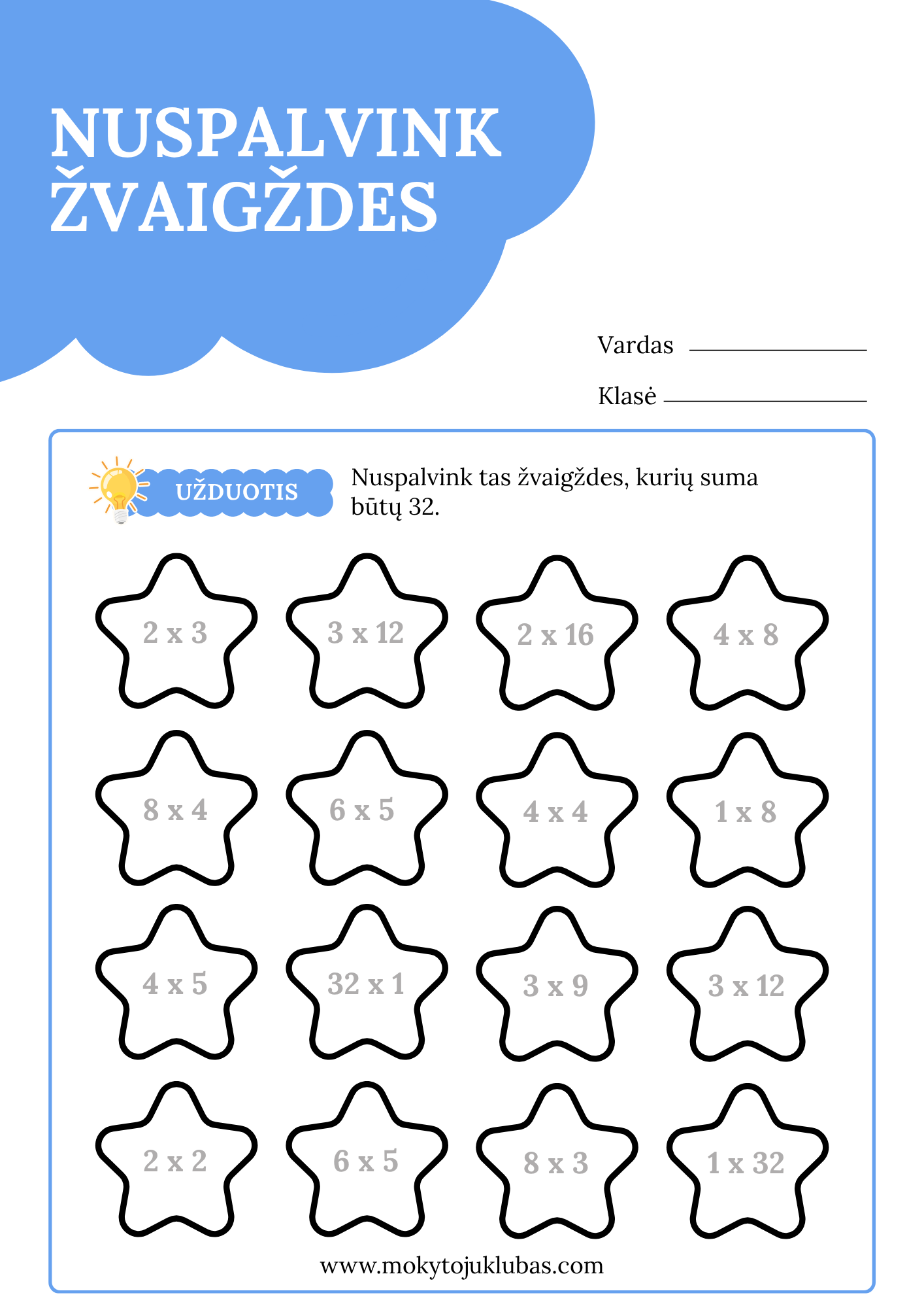 Nuspalvink žvaigždes