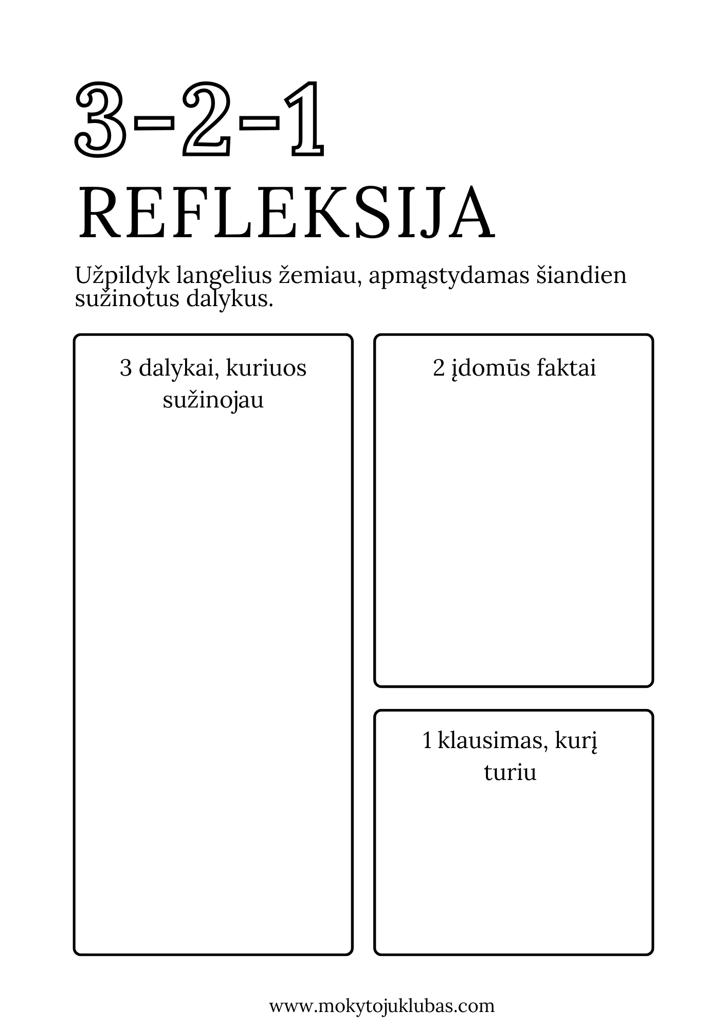 3-2-1 refleksija