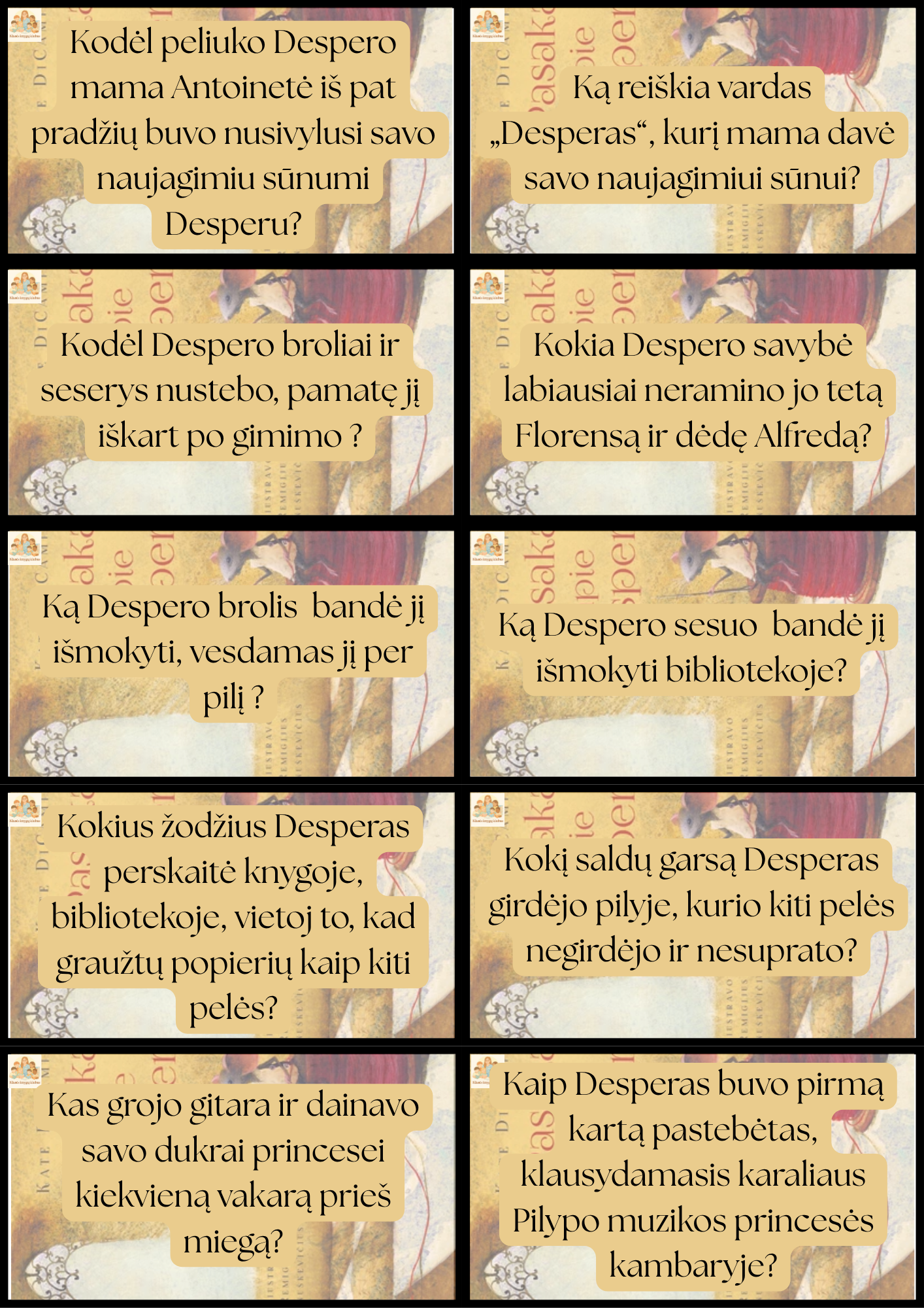 Knygos nagrinėjimo kortelės