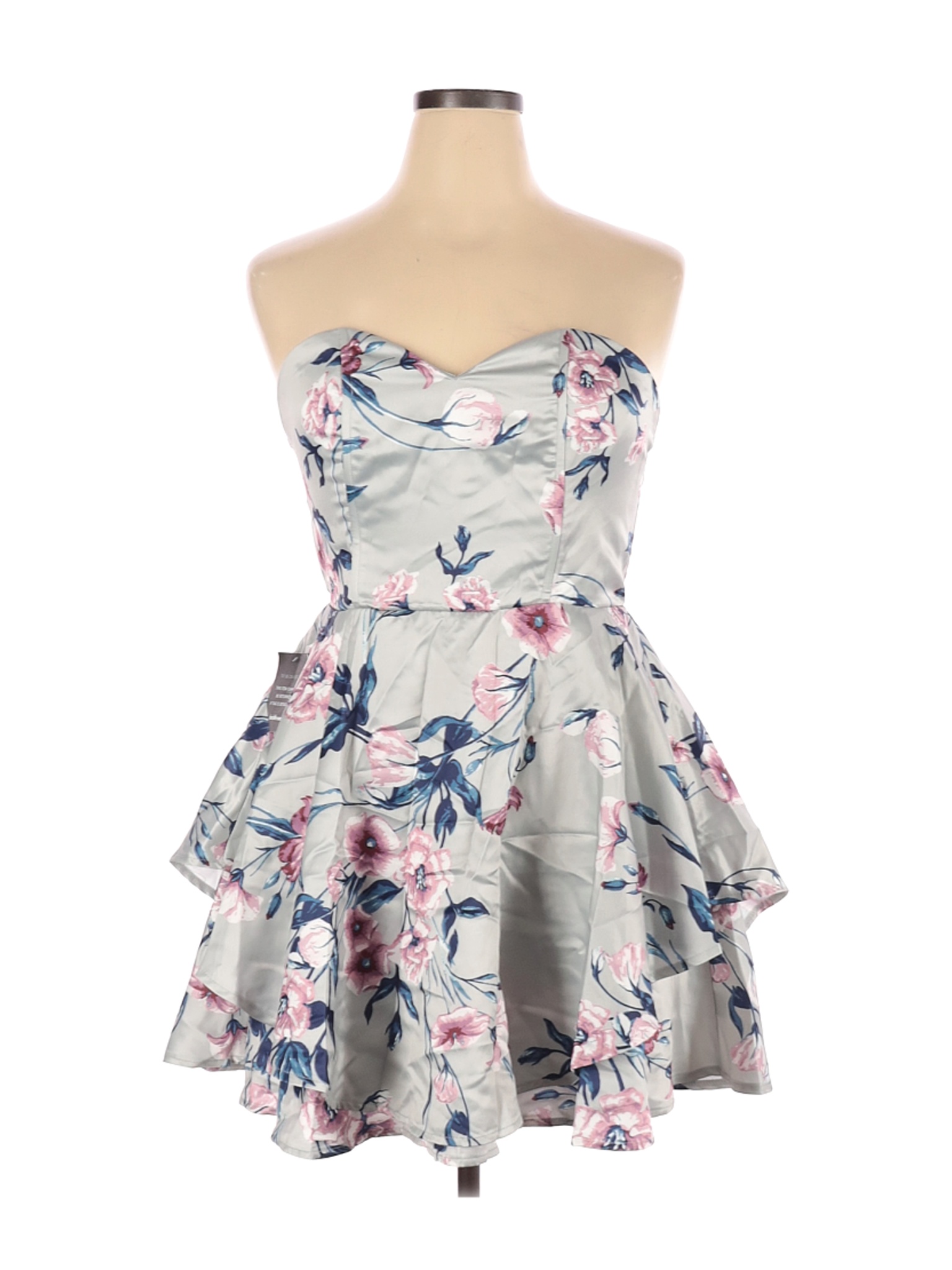 Floral Strapless Dress