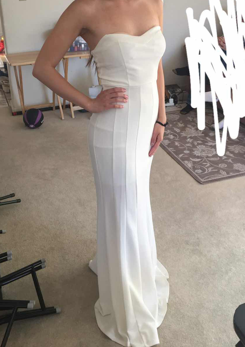 White Strapless Dress