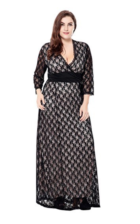 Lace Evening Maxi Dress