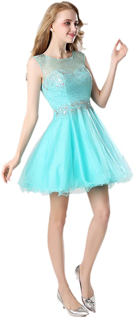 Aqua Tulle Party Dress