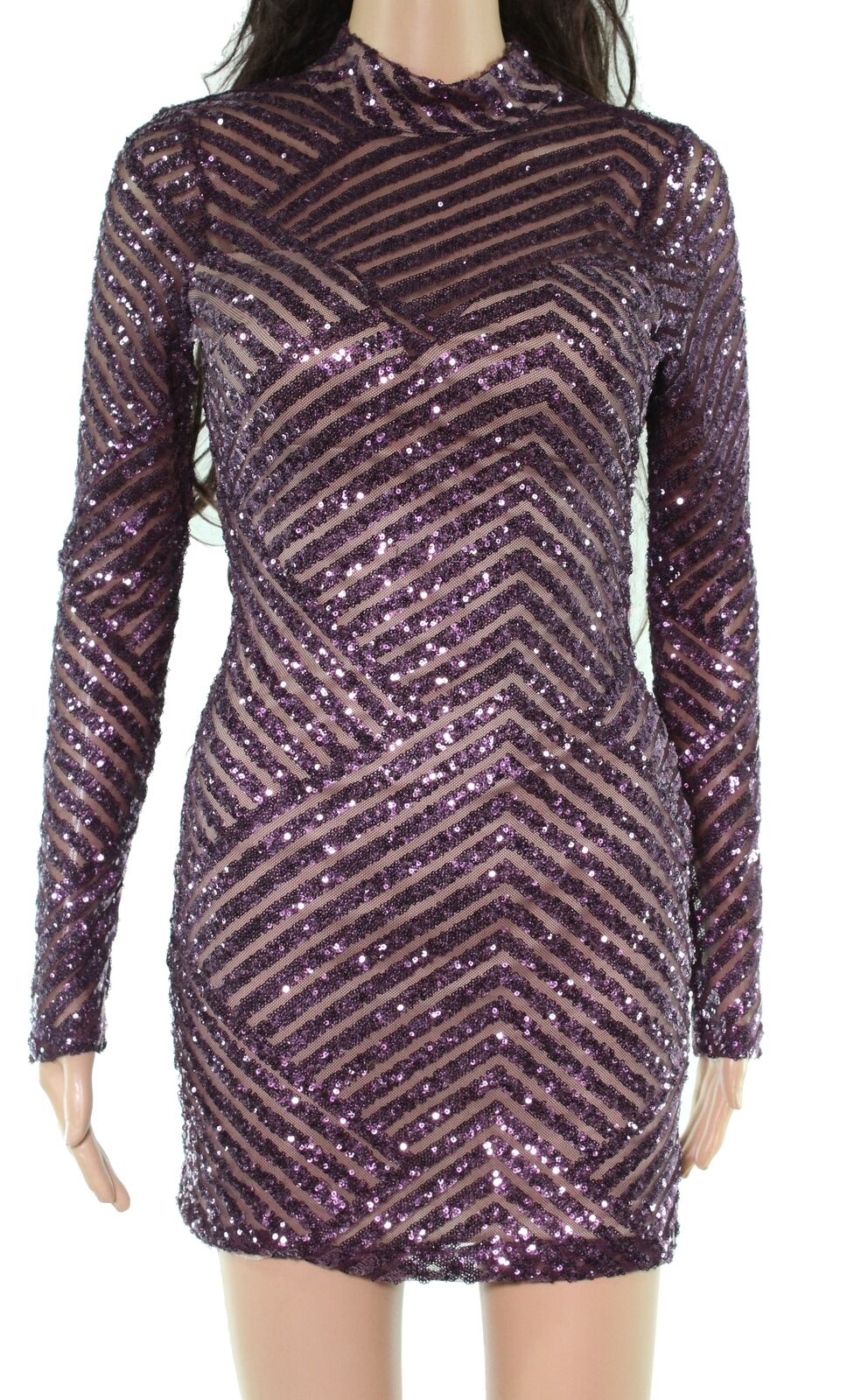 Sequin Long Sleeve Party Dress