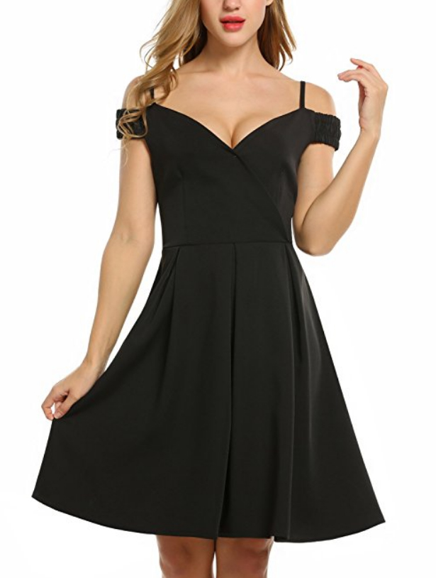 Off-Shoulder Black Dress