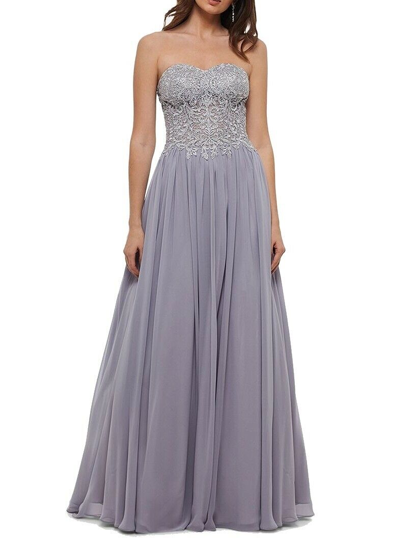 Strapless Embellished Evening Gown