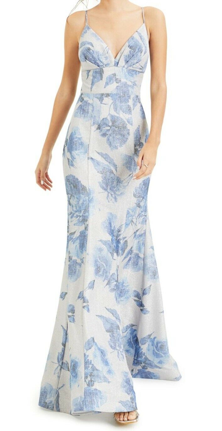 Blue Floral Maxi Dress