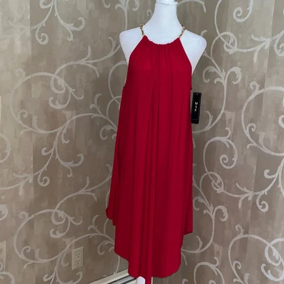 Red Halter Neck Dress