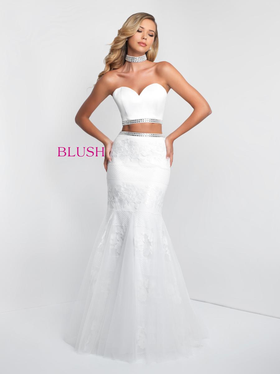 White Mermaid Two-Piece Gown