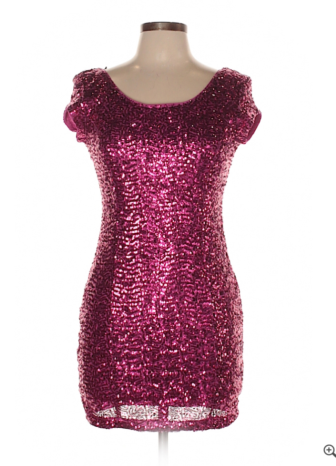 Pink Sequin Party Dress