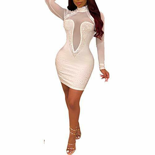 White Sheer Bodycon Mini Dress