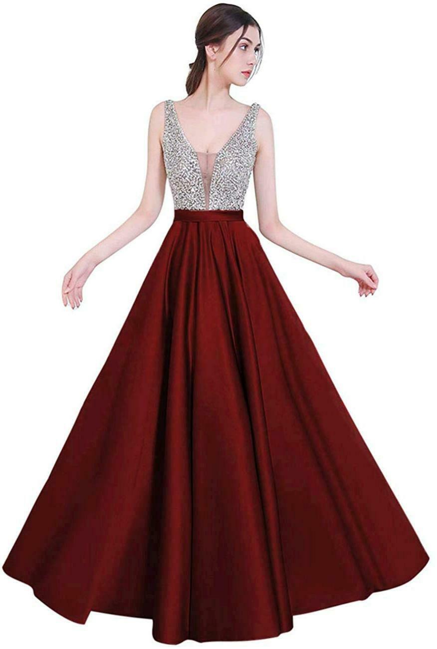 Burgundy Evening Gown