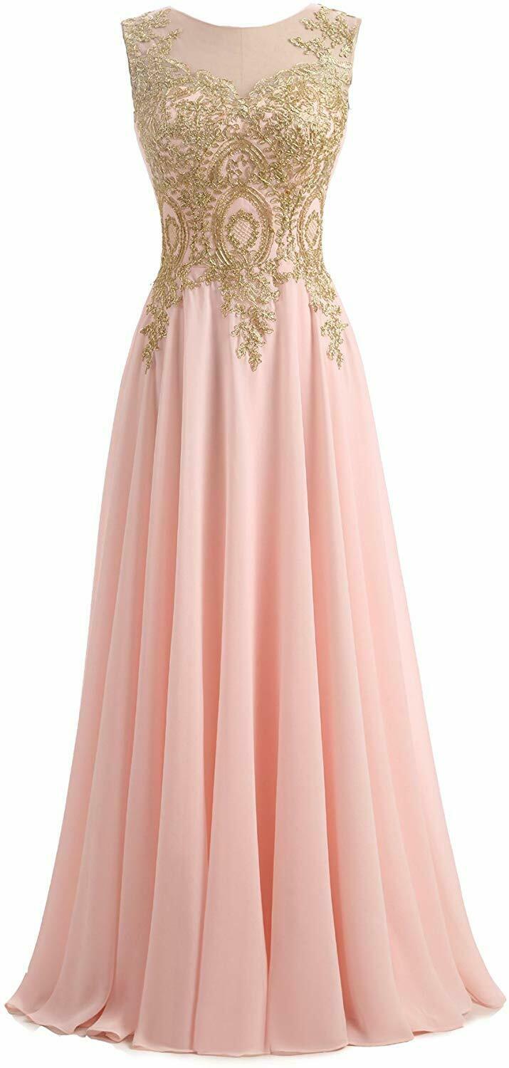 Embroidered Evening Gown