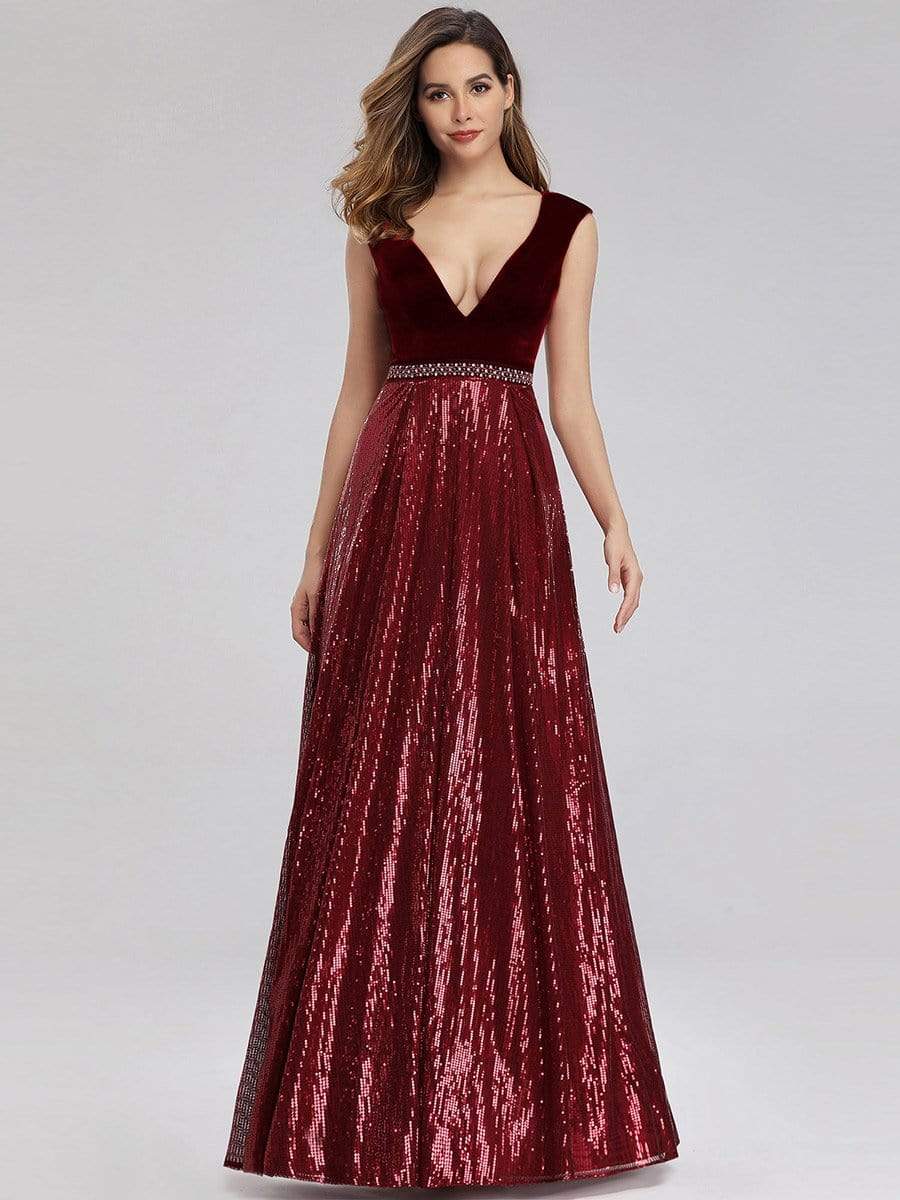 Burgundy Evening Gown