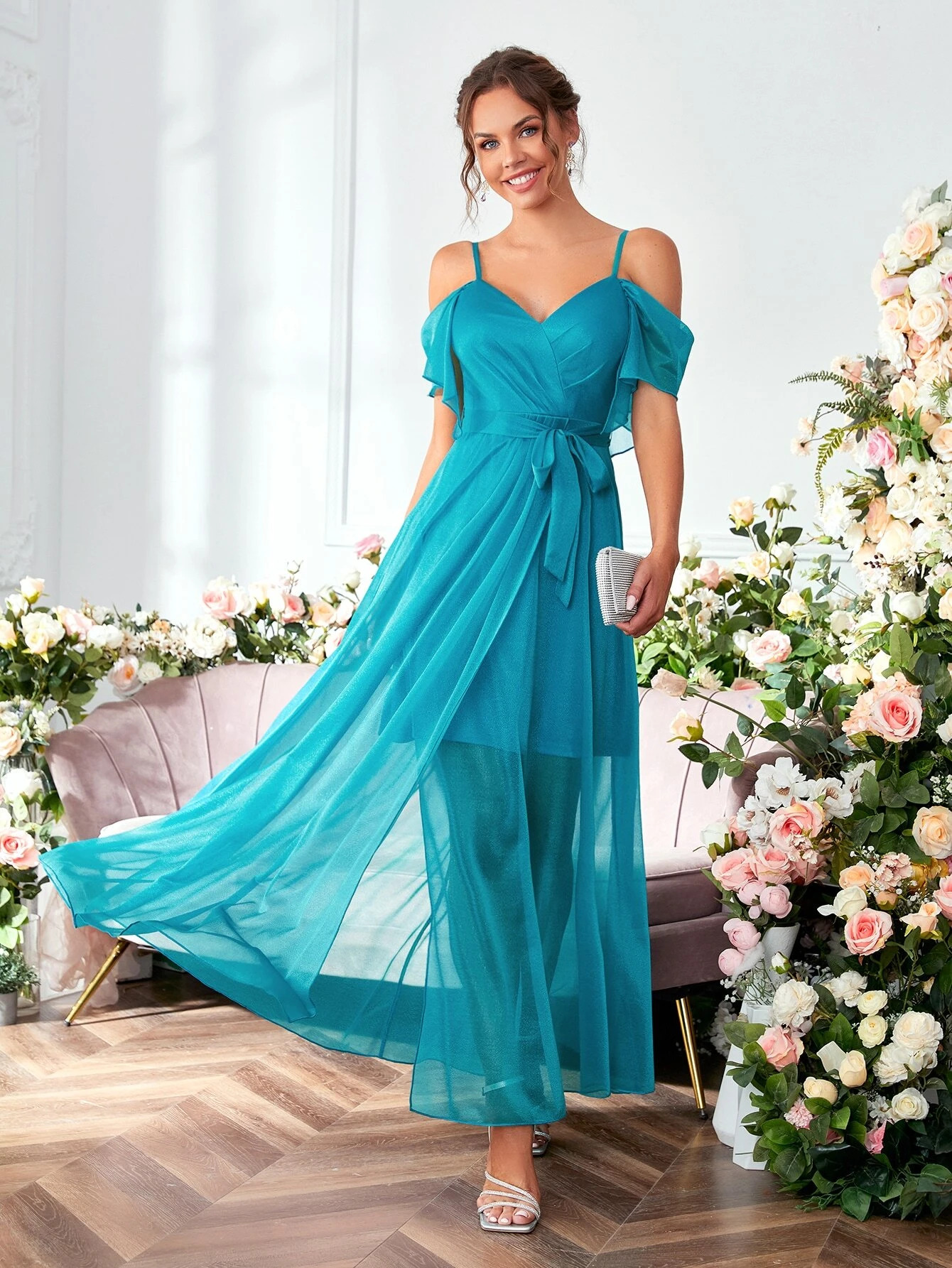 Teal Evening Dress