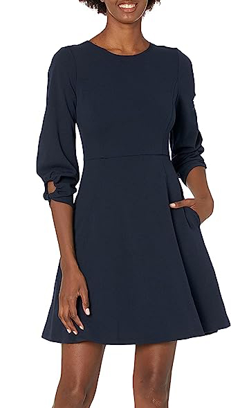 Navy Short A-Line Dress