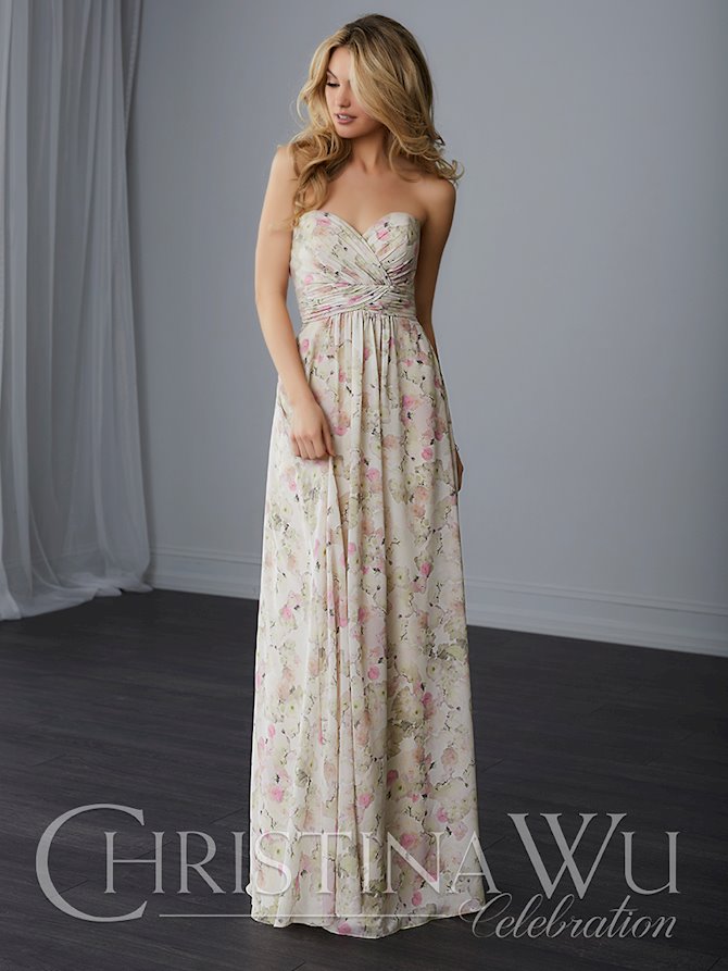 Floral Strapless Maxi Dress