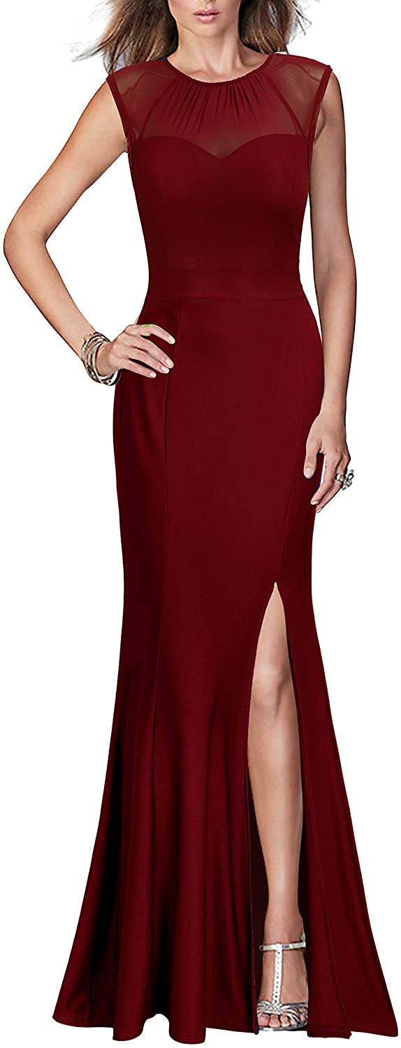 Burgundy Evening Gown