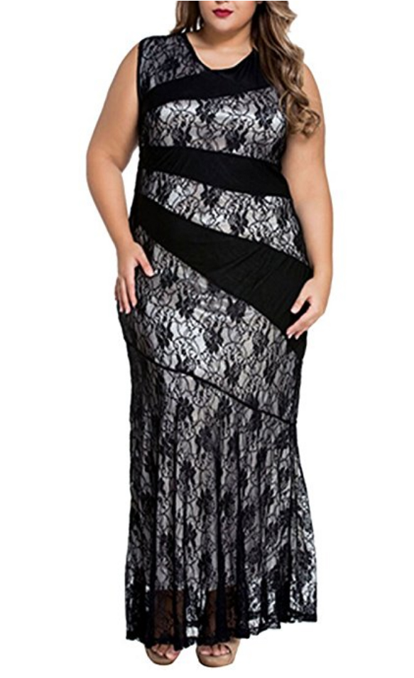 Black Lace Evening Dress
