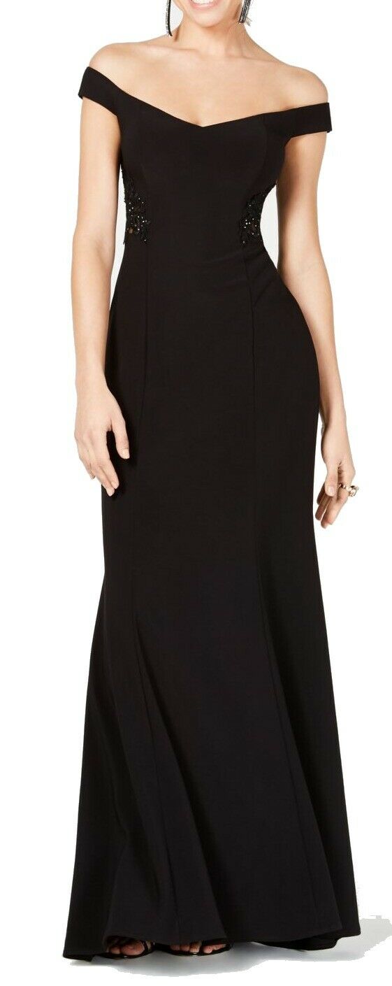 Black Off-Shoulder Gown