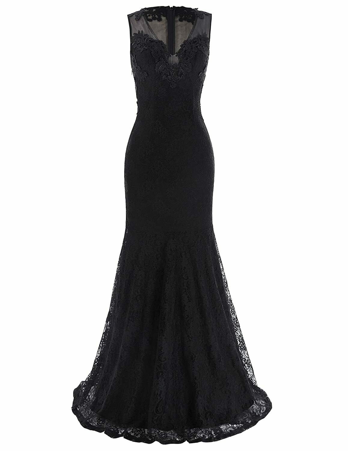Black Lace Mermaid Dress