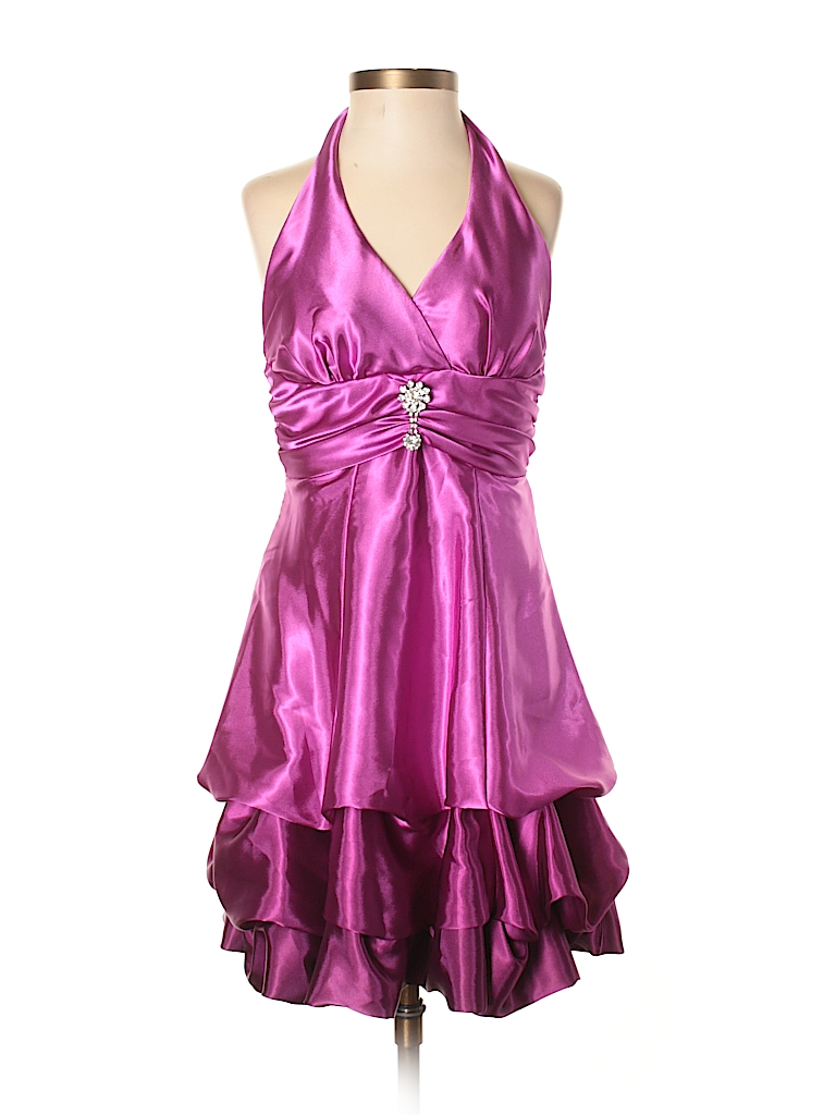 Satin Halter Cocktail Dress