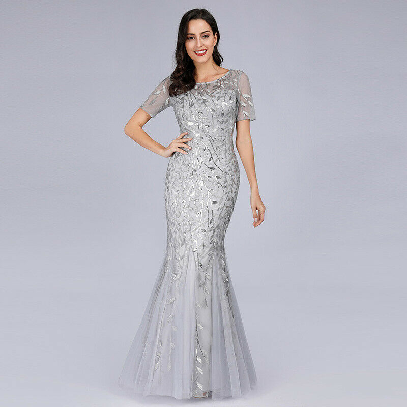Silver Evening Gown