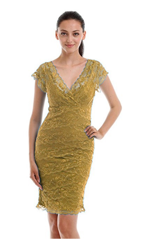 Golden Lace Bodycon Dress