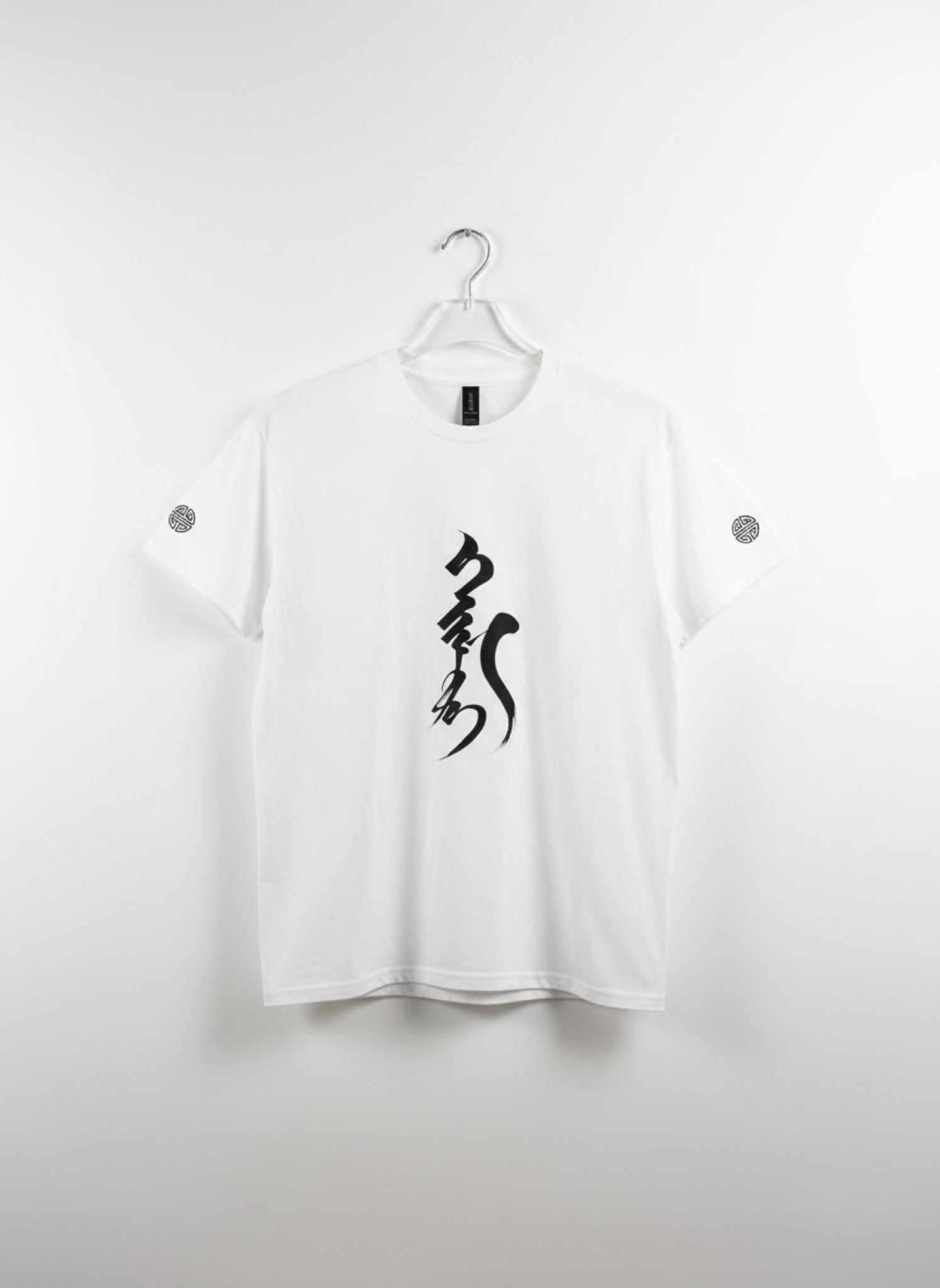 Mongolian Writing T-Shirt White Unisex