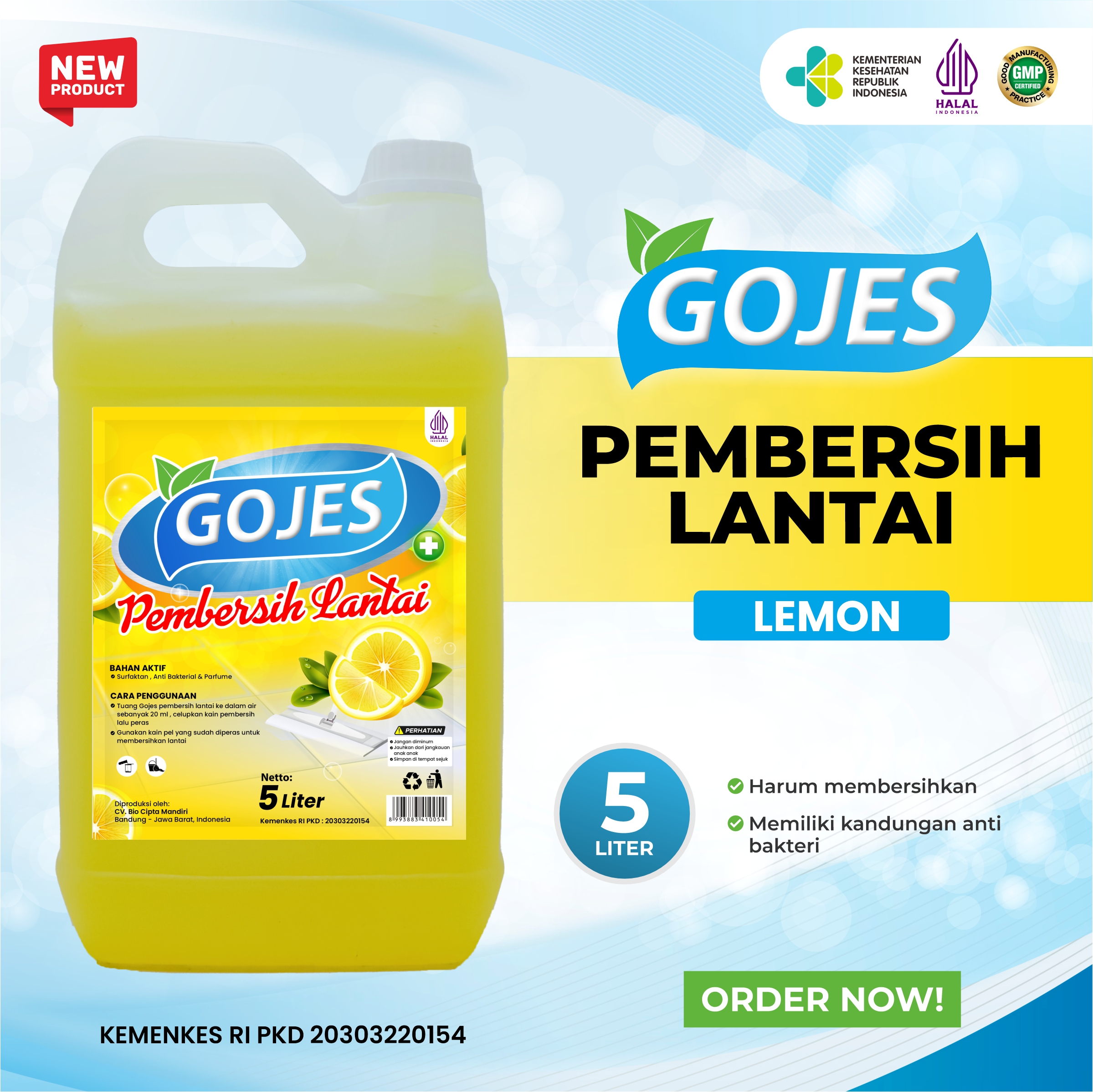 Gojes Pembersih Lantai Lemon