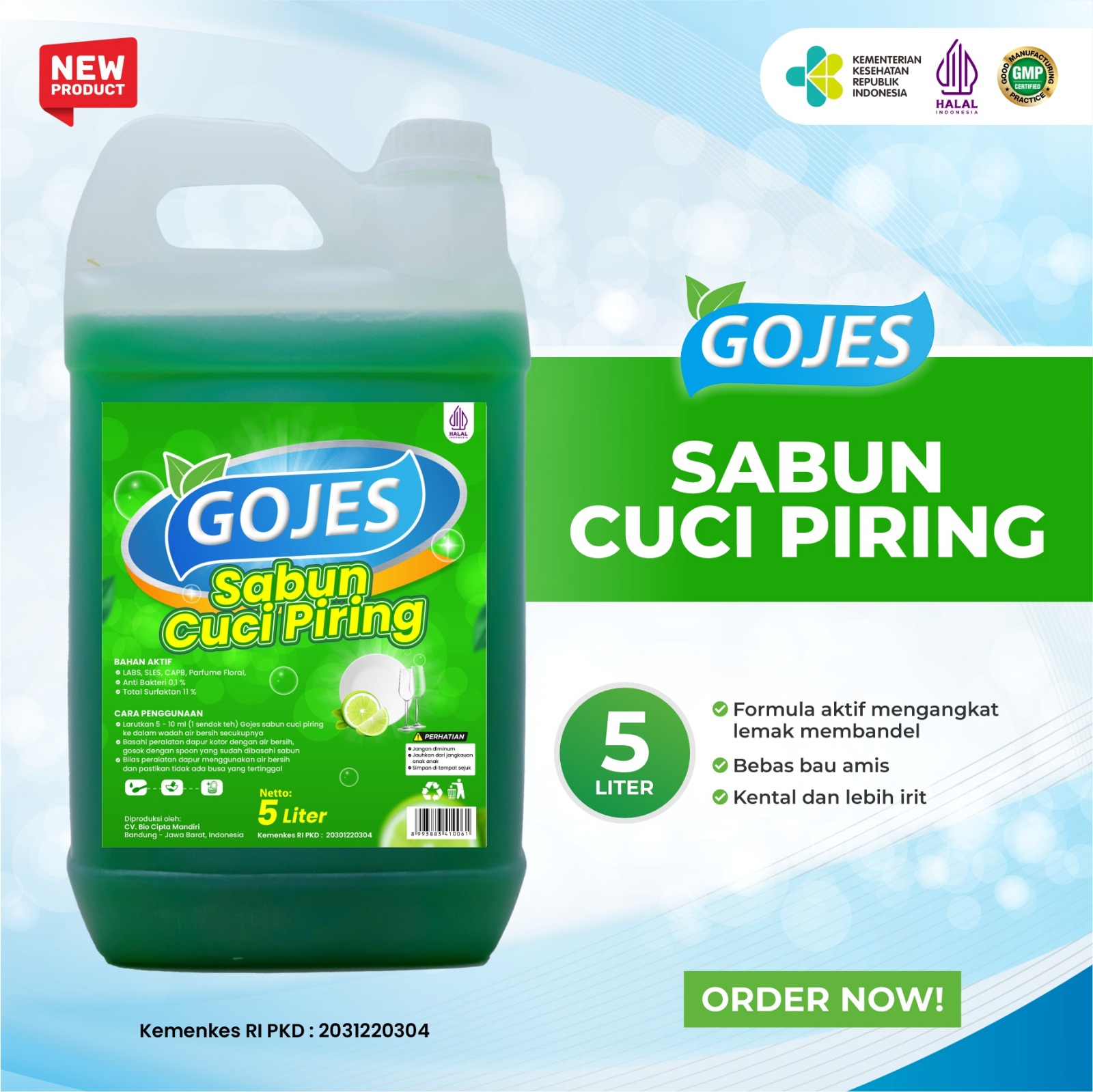 GOJES Sabun Cuci Piring 5 Liter