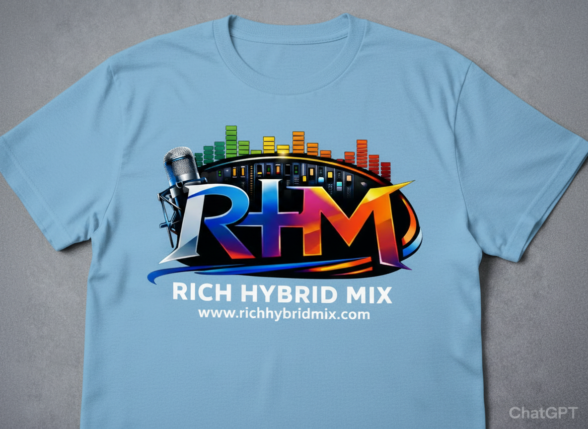 Rich Hybrid Mix  T-Shirt - Royal Blue  with web address