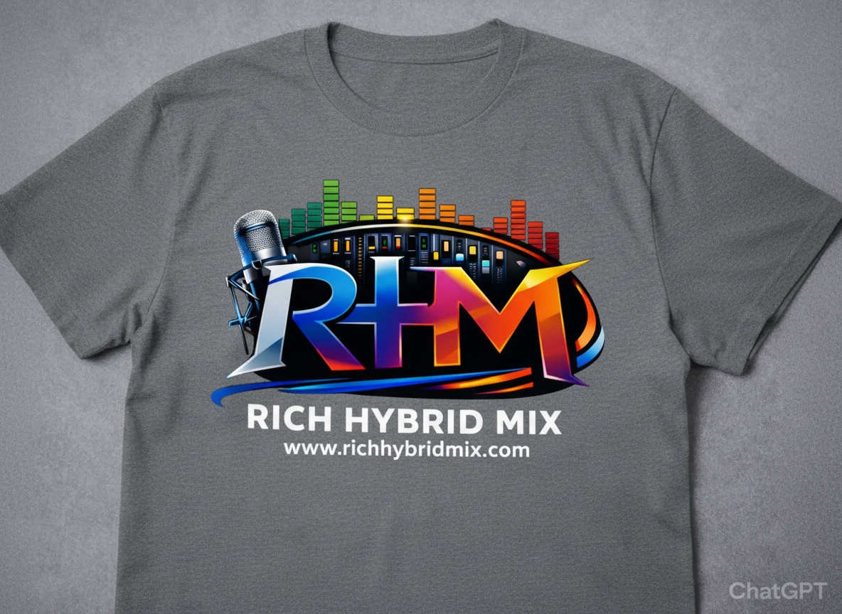 Rich Hybrid Mix  T-Shirt - Grey  with web address