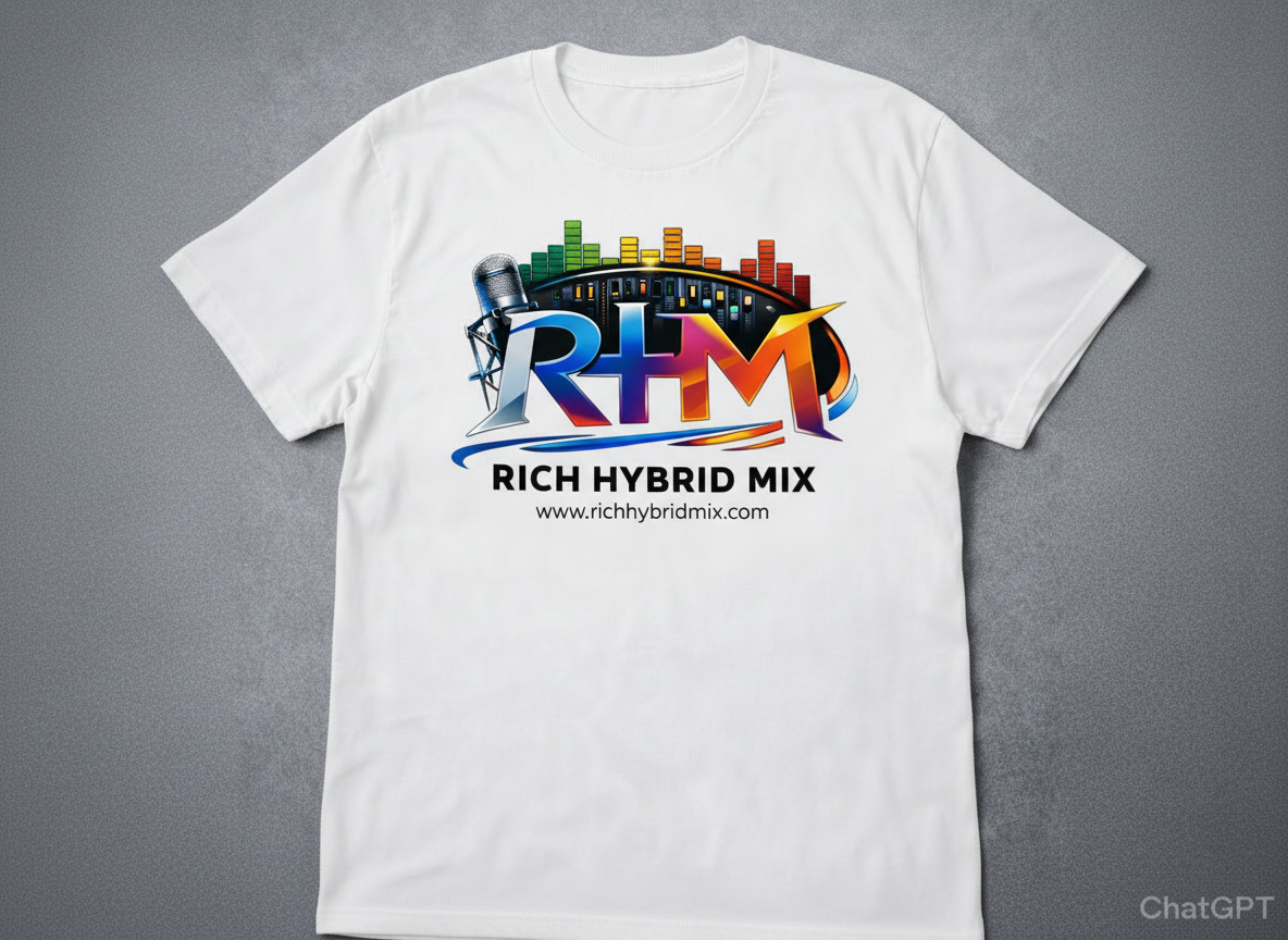 Rich Hybrid Mix  T-Shirt - White  with web address