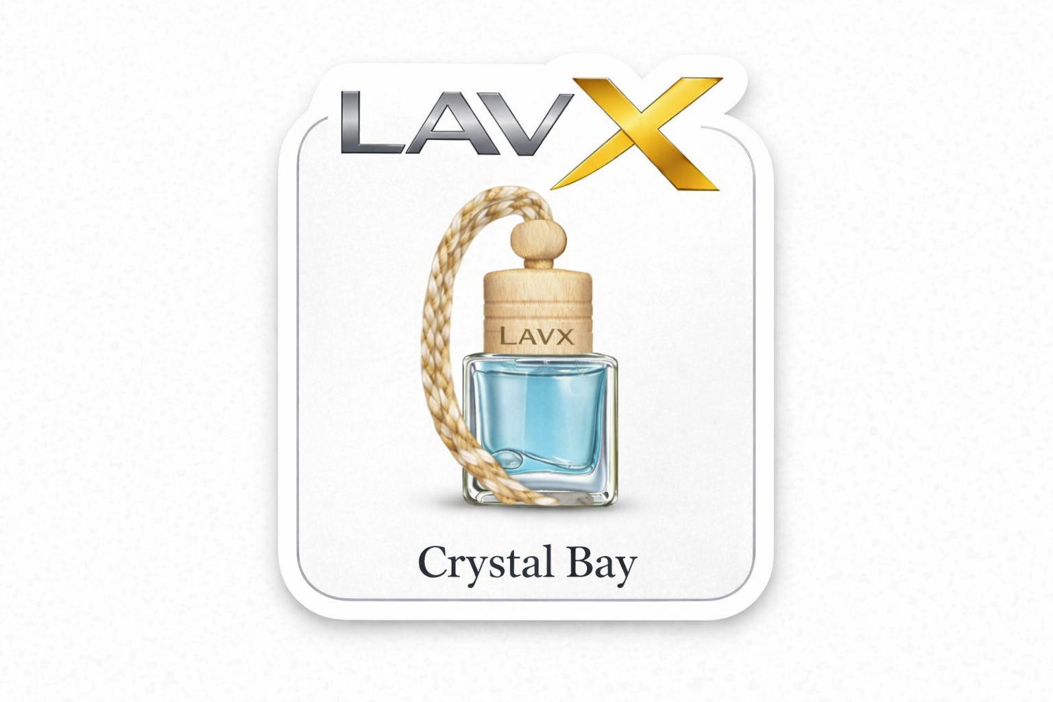 LAVX Crystal Bay Car Air Freshener | Cool Coastal Breeze Scent | Luxury Hanging Perfume | 8ml