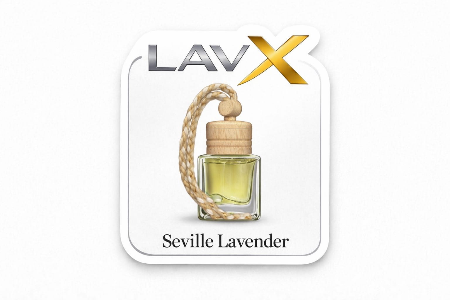 LAVX Seville Lavender Car Perfume | Relaxing Floral Fragrance | Long Lasting Hanging Bottle | 8ml
